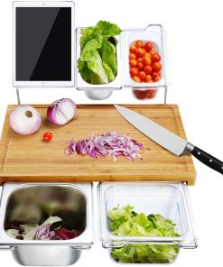 Planche à découper avec bac récupérateur