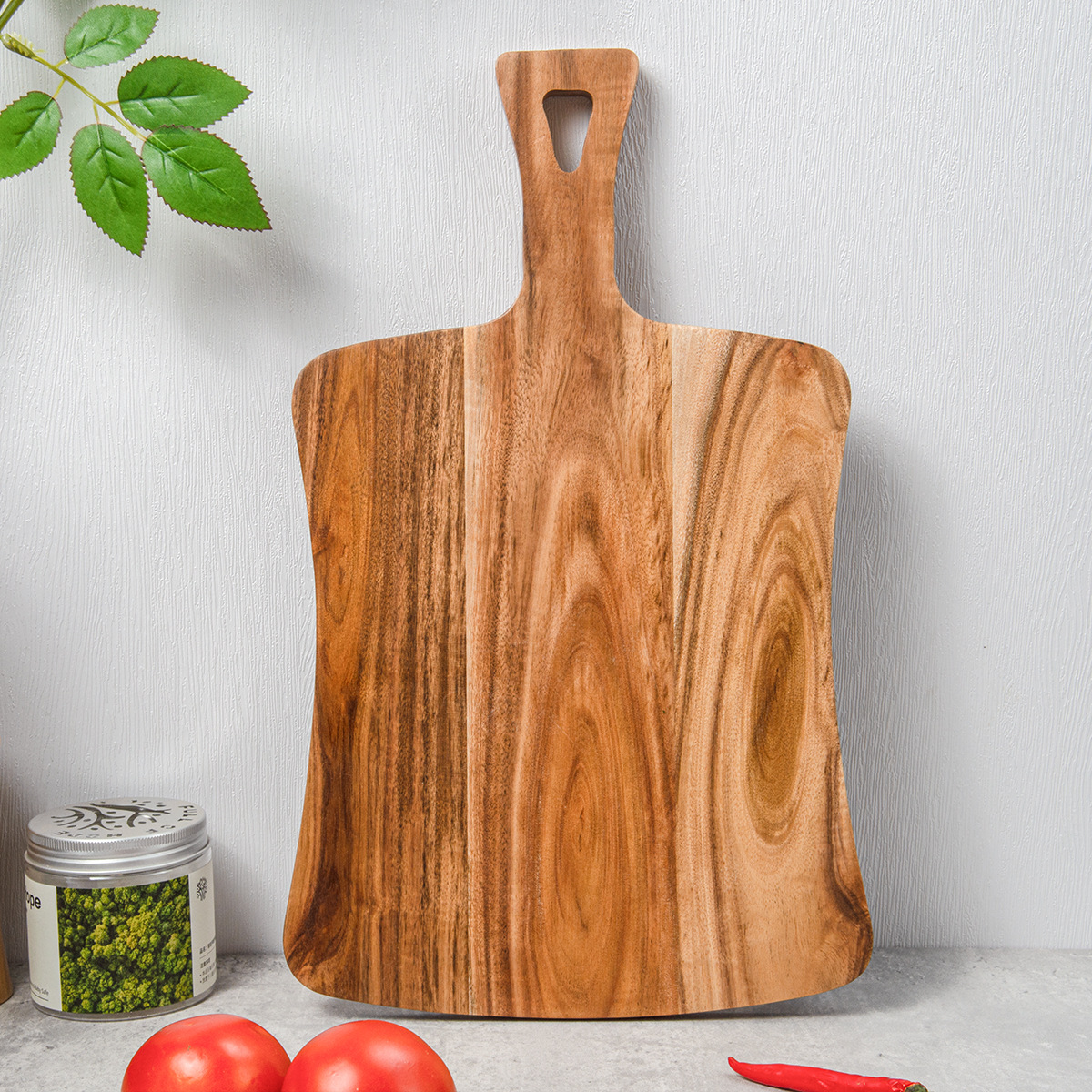 Planche à découper bois avec poignée