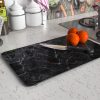 Planche à découper en verre noir